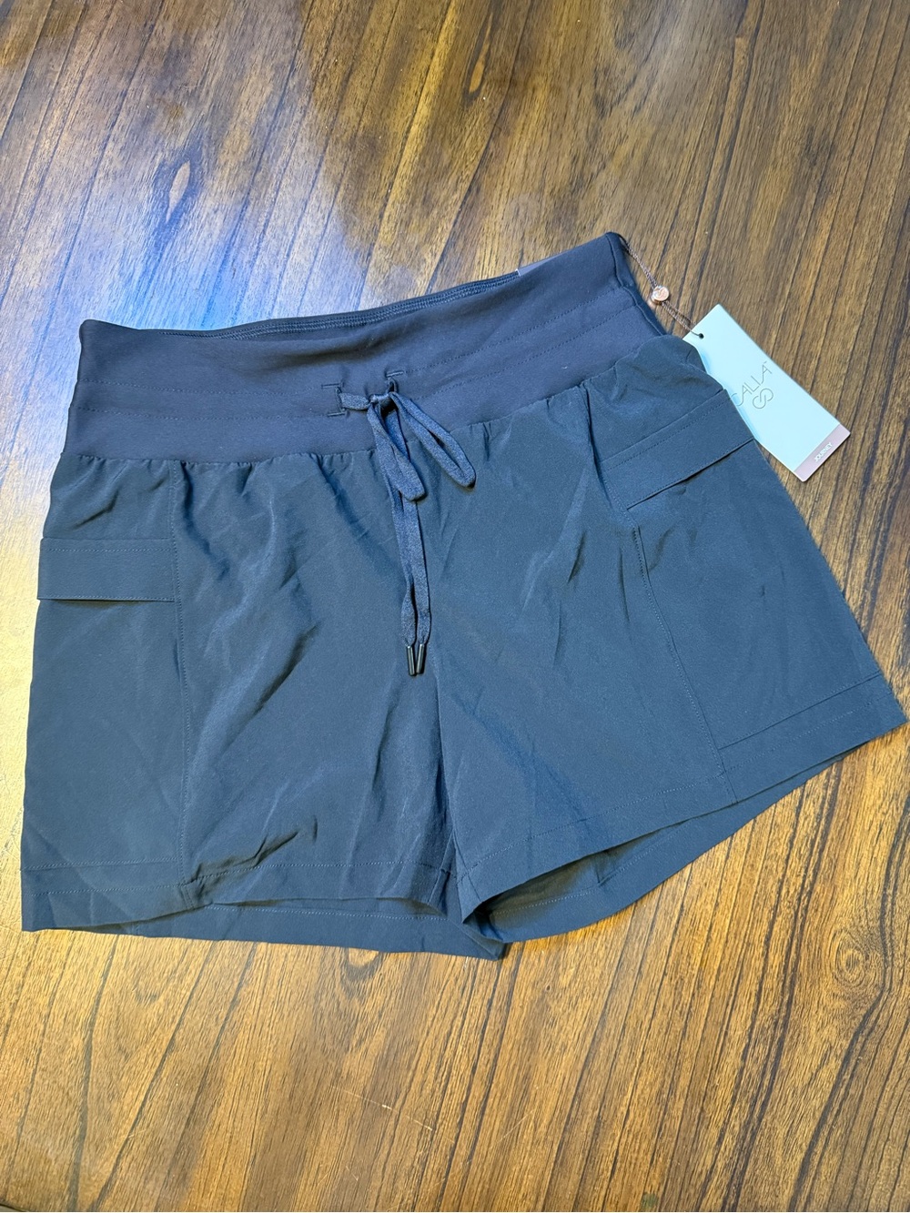 Women's Calia Black Drawstring Waist Shorts